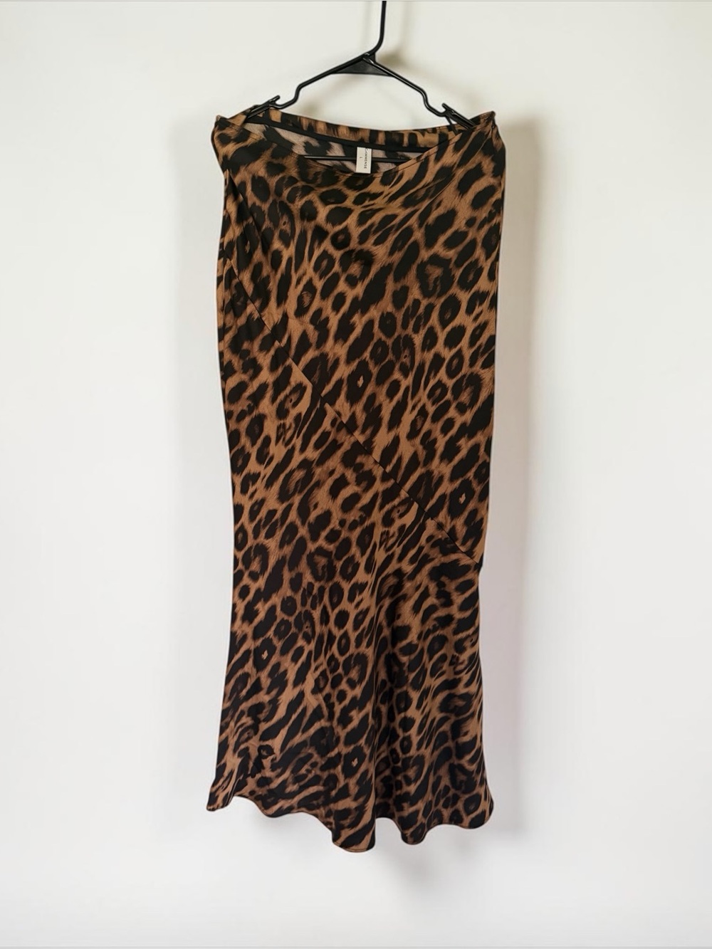 Leopard Print Maxi Skirt - Brown/Black
